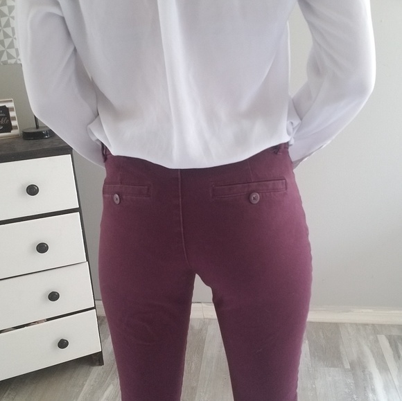 GAP - Slim City Plum Work Pants Trousers - Picture 2 of 5